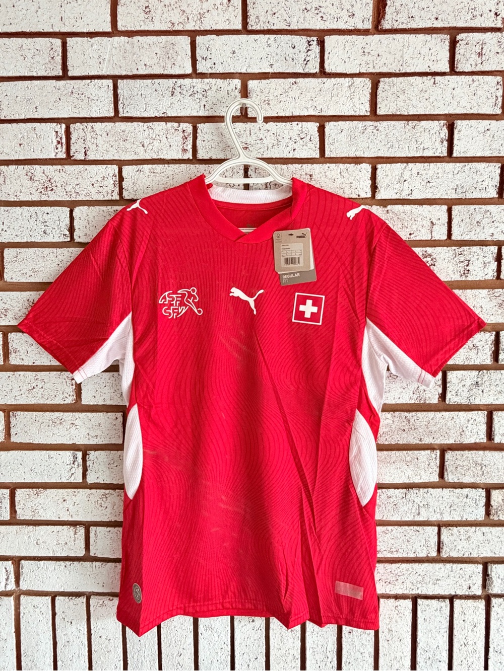 Puma Red and White Switzerland Football Jersey